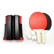 hochwertiges Custom Retractable Portable Tischtennis-Set PingPong-Netz mit zwei Schlägern und drei Bällen